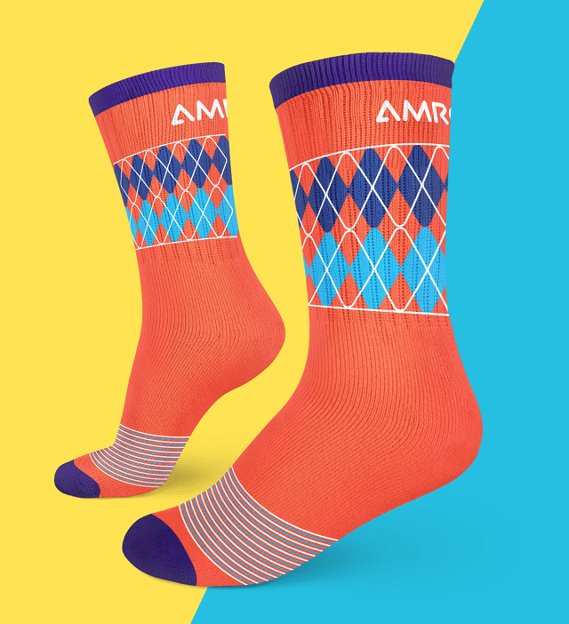 Orange Argyle Socks