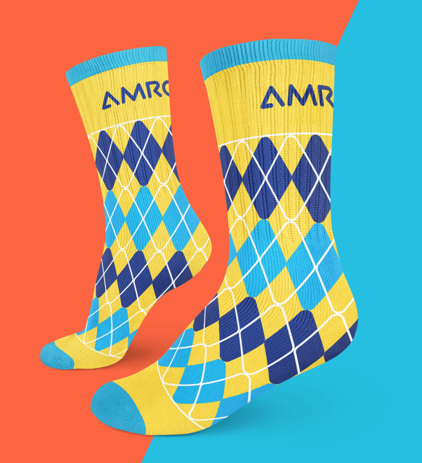 Yellow Argyle Socks